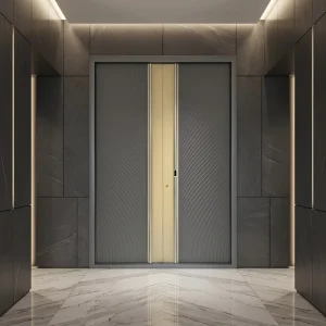 European Luxury Thermal Break Aluminum Entrance Door Custom Size 3D Relief Anti Burglary Villa Main Front Door