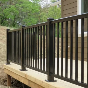 European Style Middle Convex Metal Balustrade Wrought Iron Balcony Railing for Villa