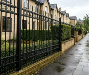 European Style Scroll Ring Zinc Steel Security Fence Spear Top Metal Yard Railing for Suburban House Boundary