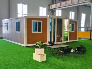 Expandable Container House Bi Wing Folding House Made Sandwich Panel Double wing Folding Factory Direct Office Building