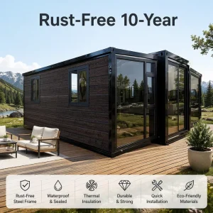 Expandable Folding Container House 2 3 4 Bedroom Modular Prefabricated Villa Family Home Granny Flat with Full Bathroom Kitchen