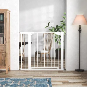 Extendable Metal Baby Safety Gate Wall Mounted Gate Set for Kids Household Stairs Dispense Without Drilling Baby Safety Gate