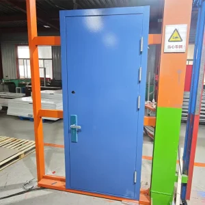 Exterior 180Min Fire Rated Metal Door Galvanized Security Steel Commercial Entry Doors for Hotel Building Project