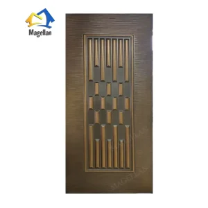 Exterior Metal Steel Door Skin Sheet Embossed Stamped Iron Door Skin Plate for Security Doors