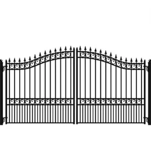 Exterior Sliding Galvanized Steel Wrought Iron Gate and Fence Door