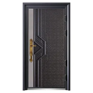 External Cast Aluminium Door Sound Proof Main Entrance Steel Door Decorative Front Entry Security Doors