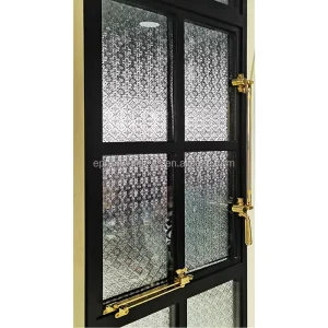 Extremely Narrow Steel Frame Residential Windows House Exterior Sound Insulation Casement Windows with Pure Copper Handle