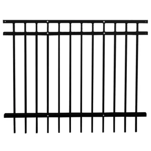 F002 Galvanized Steel Picket Fence Panels with Metal Posts and Anchors