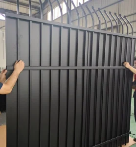 F012 Privacy Steel Fencing Modern Metal Picket Fencing