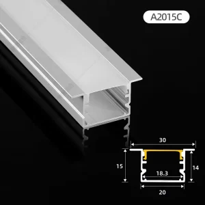 Factory Anodized Recessed Aluminum Led Strip Light Profiles Ceiling Extrusion Aluminum U Channel Profile with Diffuser