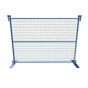 Factory CA Temporary Fencing Panel Powder Coated Removable Safety Construction Site Barrier Fence