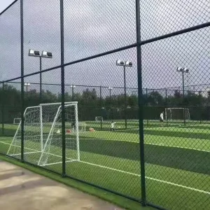 Factory Custom Galvanized Pvc Coated Chain Link Fence Rustproof Security Customized Stadium Football Basketball Diamond Mesh