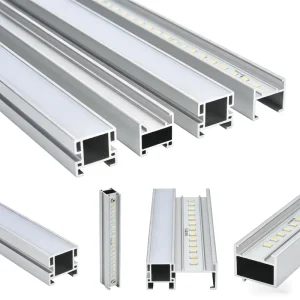 Factory Custom LED Strip Channel with Bending Cutting Welding Services 6000 Series Aluminum Alloy Extrusion Profiles