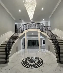 Factory Custom Wrought Iron Stair Railing Modern Iron Railing Designs
