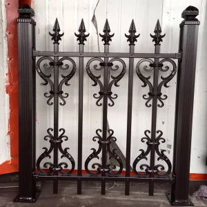 Factory Design European Style Galvanized Steel Aluminum Alloy Powder Coated Outdoor Yard Balustrade Railings Anti Climb
