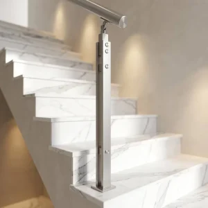 Factory Direct 304 SS Indoor Staircase Railing Columns Rustproof Outdoor Balcony Guardrails