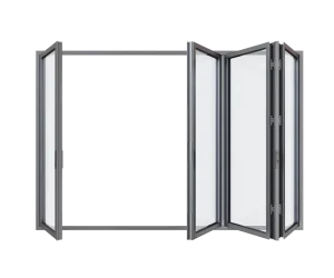 Factory Direct Double Glazed Aluminium Bi Folding Door Residential Building Exterior 2.0mm Aluminium Bi Fold Door