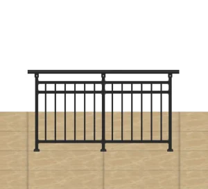 Factory Direct Galvanized Steel Pipe Railings Decorative Metal Handrails Balcony Balustrade