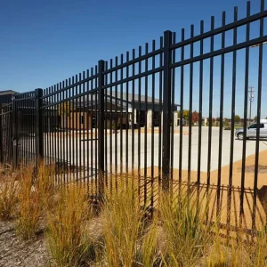 Factory Direct Galvanized Tubular Steel Fence Panels, 6 ft and 8 ft, Commercial Outdoor Boundary Fencing