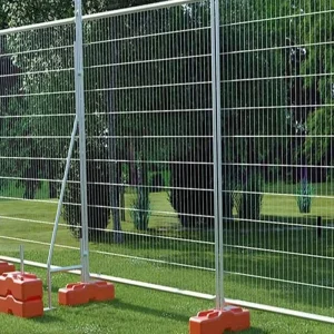 Factory Direct Heavy Duty Galvanized Temporary Chain Link Fence Panel with Portable Design for Construction Site Safety