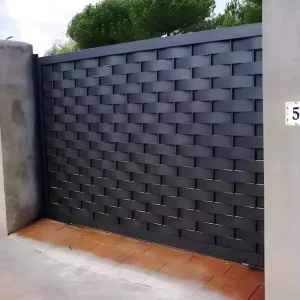 Factory Direct Heavy-Duty Woven Pattern Driveway Sliding or Double Swing Gate