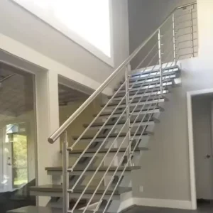 Factory Direct Low Price Safe Zinc Steel Horizontal Balcony Railings Stair Balustrade Custom Handrails DIY Rust Resistant Modern