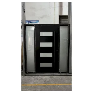 Factory Direct Metal Door Modern Metal Entrance Door Strong Structural Metal Door for Luxury Residential Construction