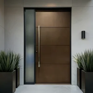 Factory Direct Supply NFRC AS2047 Anti Theft Fire Resistant Aluminum Front Door for US Residential Homes