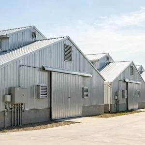 Factory Direct Supply Prefab Steel Chicken House Automatic Feeding Drinking System Matching Light Steel Poultry Shed