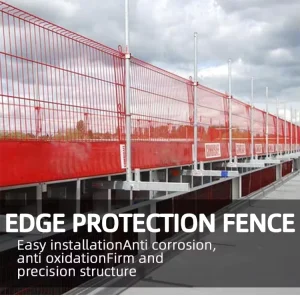 Factory Galvanized Temporary Construction Site Edge Protection Barrier Fence Waterproof Steel Wire Edge Protection Fence
