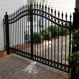 Factory Home Garden Fence and Gate, Removable No-Dig Wrought Iron Swimming Pool Fence