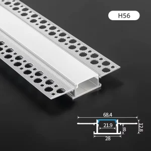 Factory Led Light Strip Extrusion LED Aluminum Profile Drywall Aluminum Profile Recessed Plaster Profile Aluminum Channel