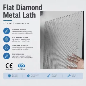 Factory Manufacturing 27×96 Galvanized Steel Expanded Metal Lath Construction Building Materials for Stucco
