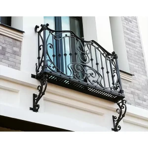 Factory Metal Craft Cast Iron Window Front Railings Security Balcony Decor Juliet Railings Outdoor for Houses