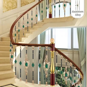 Factory Modern Easy Installation Indoor Stainless Steel Aluminum Alloy Post 180 Adjustable Top Water Resistant Balusters Villa