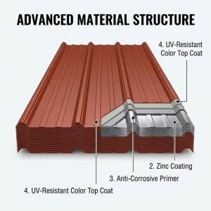 Factory Price 0.45Mm 0.9Mm Thick Zinc Coated Prepainted Steel Roofing Sheet Corrugated Metal Roofing Sheet Antirust