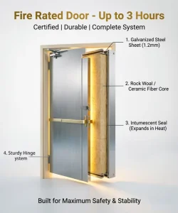 Factory Price Modern Design Soundproof Waterproof Fireproof Stainless Steel Wood Door