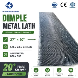 Factory Price Self Furring Diamond Metal Lath Galvanized Steel Expanded Mesh for Stucco Cement Plaster Construction Materials