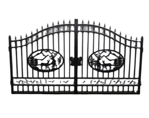 Factory Sale Outdoor Large Modern New Design 16FT 20FT Wrought Iron Driveway Main Gate