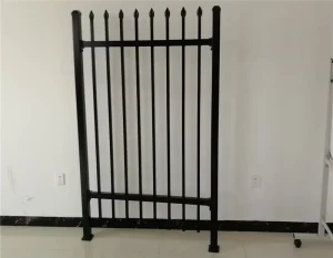 Factory Supply 6ft High x 8ft Wide Security Wrought Iron Yard Fence, Galvanized and PVC-Coated, Custom Color, Waterproof Driveway Gate