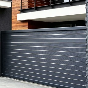 Factory Supply Aluminium Slat Horizontal Fence Panel Black Grey Coated Slat Aluminium Privacy Fence for Home
