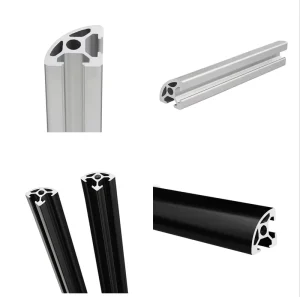 Factory Supply European Standard 2020R Aluminum Profiles 6063-T5 Semi-Circular Arc Corner Extrusion for Exhibition Stand Frame