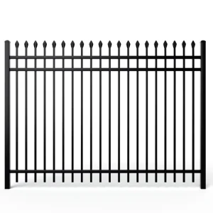 Factory Supply Heavy-Duty Custom Cast Iron and Steel Ornamental Fence for Residential Use, Anti-Corrosion Powder-Coated