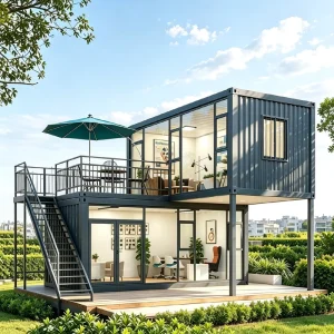 Factory Supply Prefab Glass Wall Office Container Living Mobile Integrated House Frame Assembly for Hotels