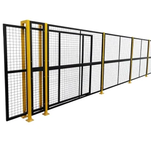 Factory Workshop Isolation Mesh Fencing Airport Guardrail Robotic Perimeter Fencing Low-carbon Steel Warehouse Sliding Doors