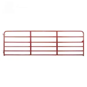 Farm House Main Gate Fence Panel 5 Bar Steel Iron Construction Eco-Friendly Waterproof Design Modern Style for Cattle Enclosure
