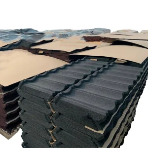 Farmhouse Style Colored Stone Coated Steel Roof Tiles AZ80 Heat Resistant Roofing Sheet for Hotels and Second Homes