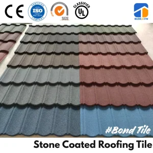 Fast Installation Sustainable Construction Material Advanced Roofing System Stone Coated Metal Roof Tile