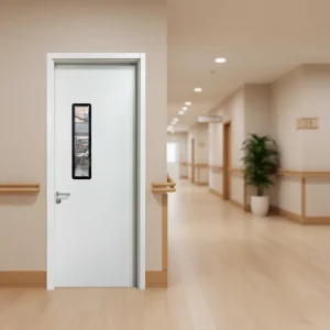 Finish Steel Sheet 45mm Door Leaf Office Patient Room Steel Medical Ward Door for Hospital Use