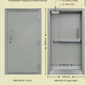 Fire Door Fire Resistance Door Steel Fire Rated School Interior Single Leaf Fireproof Door